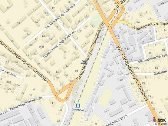 Схема рекламной плоскости по адресу м.Ужгород вул.Станційна, біля жд вокзалу, маг.BUDMIX