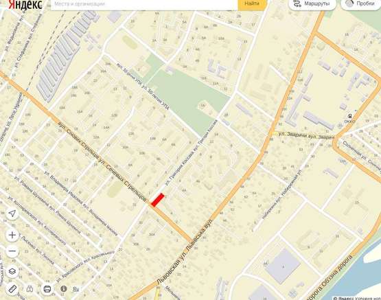 Схема рекламной плоскости по адресу Січ.Стрільців ст.А