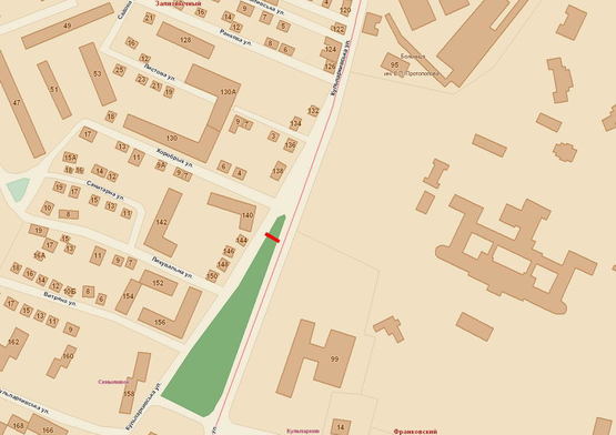 Схема рекламної площини за адресою Кульпарківська, поворот до "Русалки Дністрової"