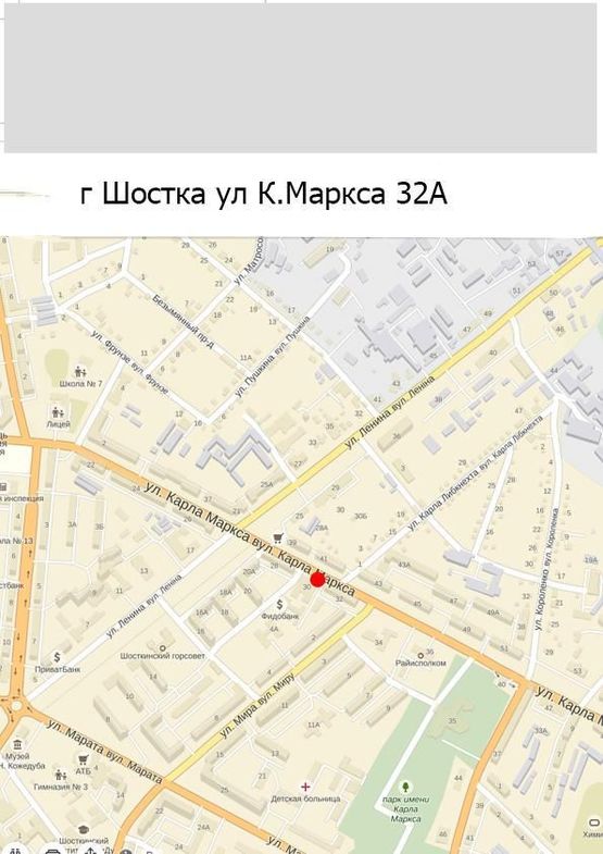 Схема рекламной плоскости по адресу ул. Карла Маркса, 32