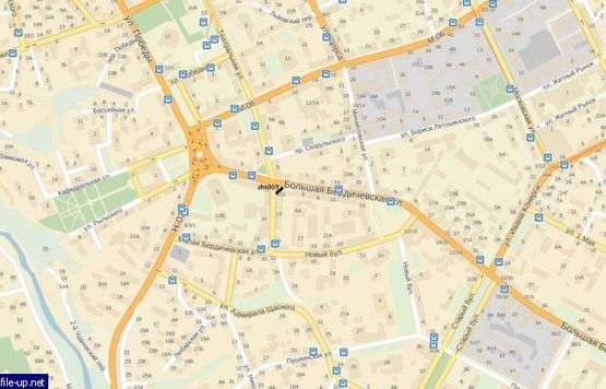 Схема рекламной плоскости по адресу ул. Большая Бердичевская, 4/11/ул.Театральная