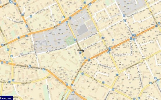 Схема рекламной плоскости по адресу ул. Московская, 4 (Житоний рынок, 100м. От "Торгового центра)