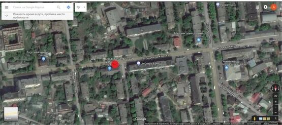 Схема рекламной плоскости по адресу Коржевская, 79