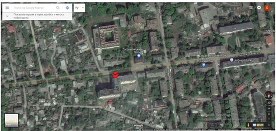 Схема рекламной плоскости по адресу Коржевская, 65