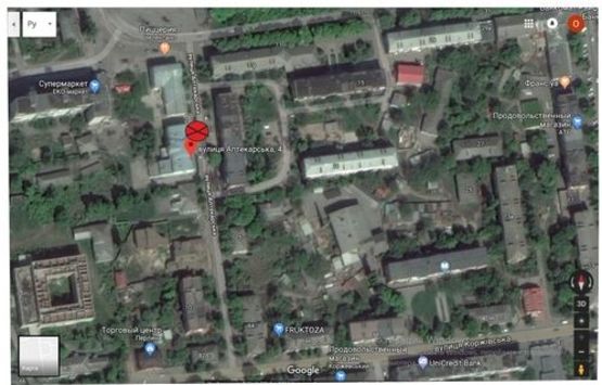 Схема рекламной плоскости по адресу Аптекарская,2