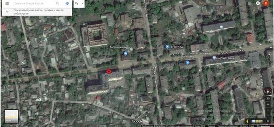 Схема рекламной плоскости по адресу Коржевская, 65