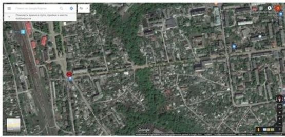 Схема рекламної площини за адресою Горького, 188