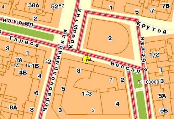 Схема рекламної площини за адресою Бессарабская площадь