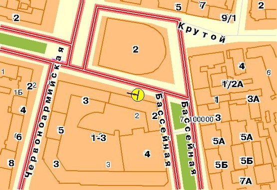 Схема рекламної площини за адресою Бессарабская площадь