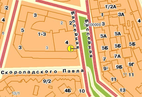 Схема рекламной плоскости по адресу Новый Проезд ул.