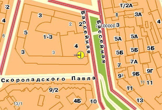 Схема рекламной плоскости по адресу Новый Проезд ул.