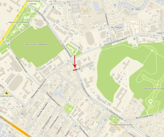 Схема рекламной плоскости по адресу Соломенская ул. 8