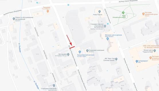 Схема рекламної площини за адресою Малевича Казимира ул. 31