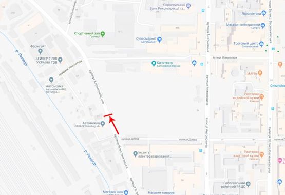 Схема рекламной плоскости по адресу Короленковская ул. 22