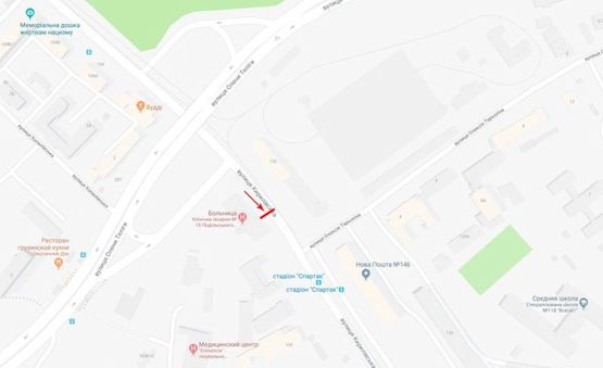 Схема рекламной плоскости по адресу Кириловская (Фрунзе) ул. 107