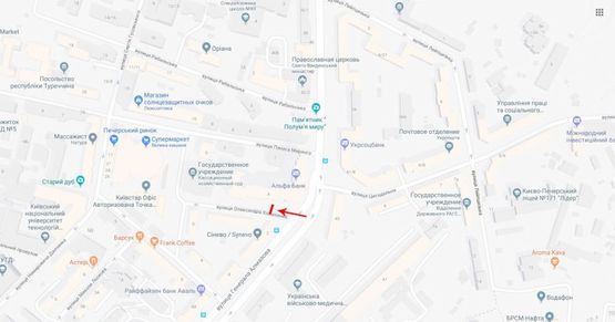 Схема рекламної площини за адресою Копыленко Александра ул. 2/46