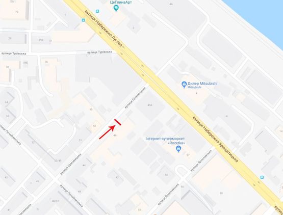 Схема рекламной плоскости по адресу Щекавицкая ул. 46