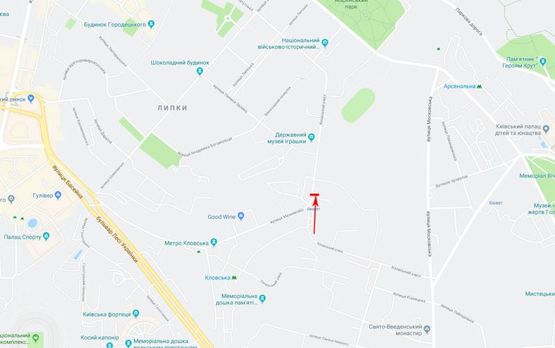 Схема рекламной плоскости по адресу Кловский спуск, 7