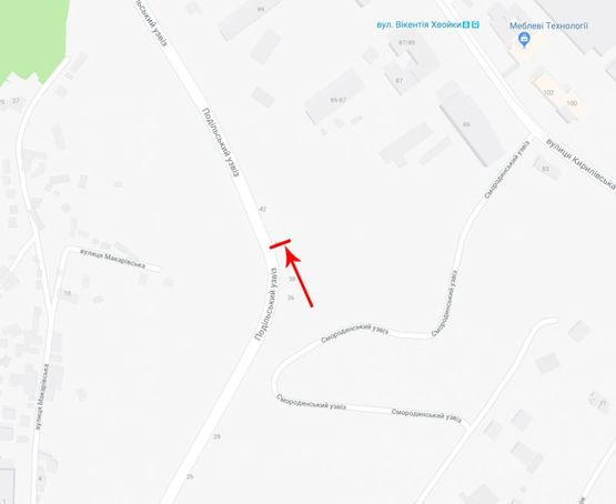 Схема рекламной плоскости по адресу Подольский спуск