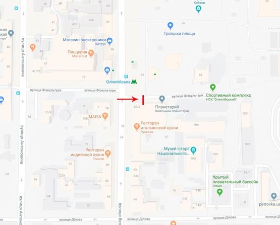 Схема рекламної площини за адресою Физкультуры ул. 3