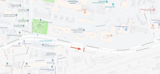 Схема рекламної площини за адресою Борщаговская ул. 97-А