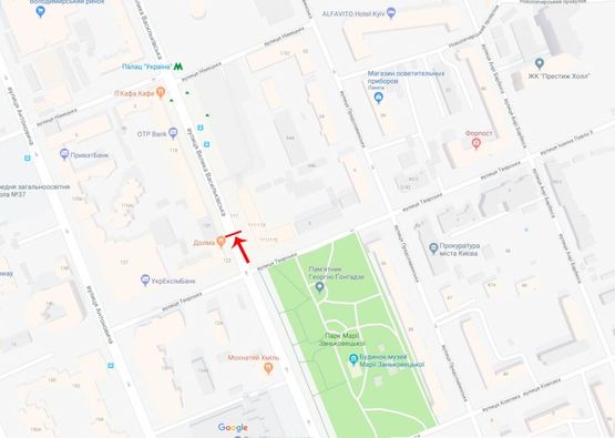 Схема рекламної площини за адресою Большая Васильковская ул. 120