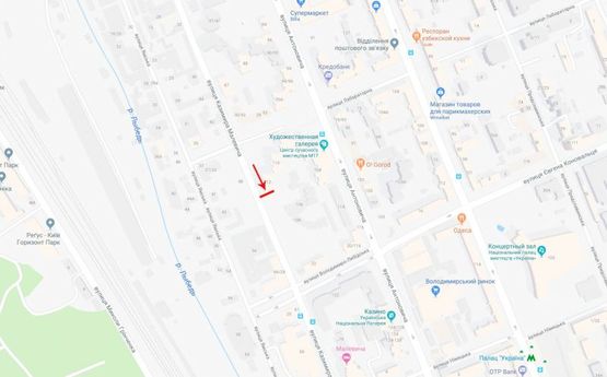 Схема рекламной плоскости по адресу Малевича Казимира ул./ул. Антоновича, 112