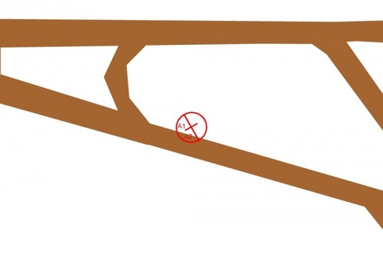 Схема рекламной плоскости по адресу Бориспольская трасса  №12 ( в  Аэропорт, слева)
