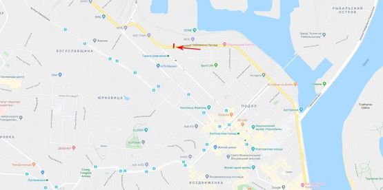 Схема рекламной плоскости по адресу Набережно-Луговаz вул. 23 навпротив