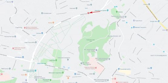 Схема рекламной плоскости по адресу Телиги Е. ул. у д.№15 по ул. Петропавловской