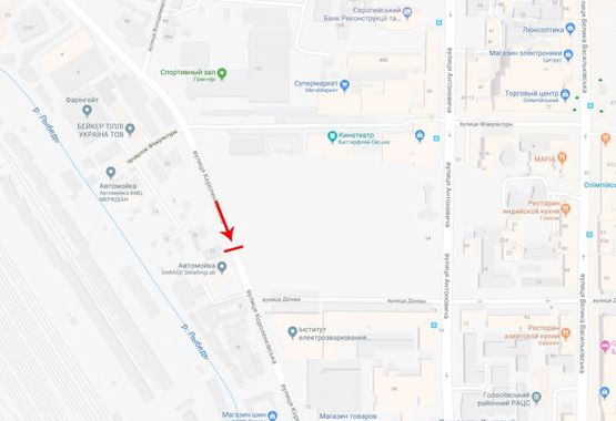 Схема рекламної площини за адресою Короленковская ул. 22