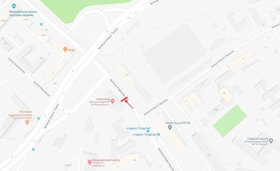 Схема рекламної площини за адресою Кириловская (Фрунзе) ул. 107