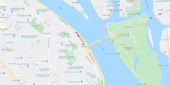 Схема рекламной плоскости по адресу Набережное шоссе