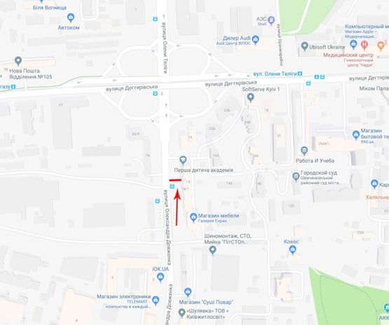 Схема рекламной плоскости по адресу Довженко Александра ул. 14