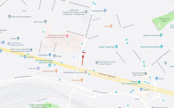 Схема рекламної площини за адресою Черновола ул. 41