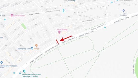 Схема рекламної площини за адресою Телиги Е, ул. 53