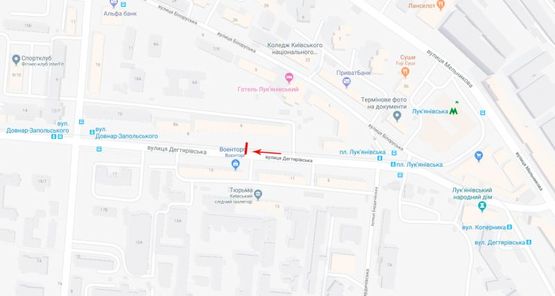 Схема рекламної площини за адресою Дегтяревская, вул. 6