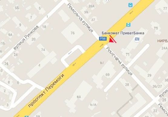 Схема рекламной плоскости по адресу Победы пр. - Ремесленная ул.