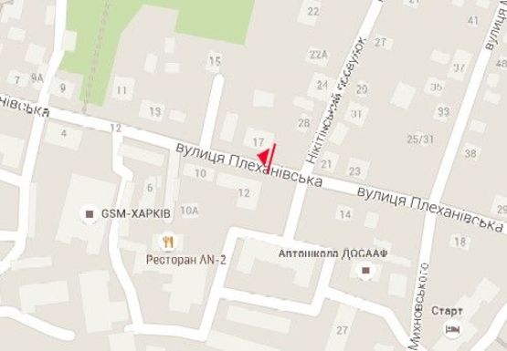 Схема рекламної площини за адресою Плехановская ул. - Никитинский пер.