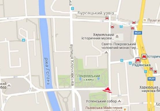 Схема рекламной плоскости по адресу Университетская ул. - Соборный спуск