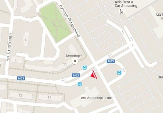 Схема рекламной плоскости по адресу Аэрофлотская ул. - Ромашкина ул.