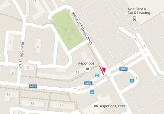 Схема рекламной плоскости по адресу Аэрофлотская ул., 11 - Ромашкина ул.