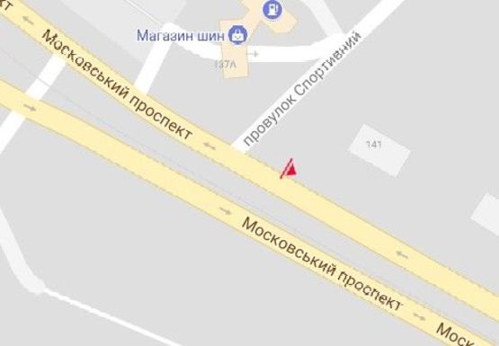 Схема рекламної площини за адресою Московский пр. - Спортивный пер.