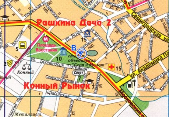 Схема рекламної площини за адресою Московский пр. - Спортивный пер.