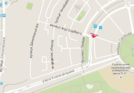 Схема рекламної площини за адресою Правды пр. - Юры Зойфера ул.