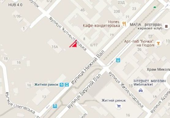 Схема рекламной плоскости по адресу Нижний Вал ул. - автостанция (BackLit)