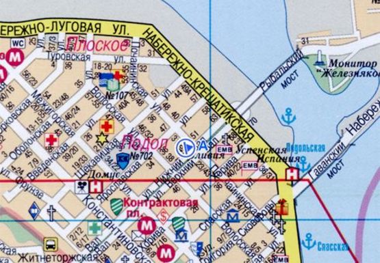 Схема рекламной плоскости по адресу Нижний Вал ул., 49 (BackLit)