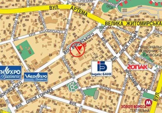 Схема рекламної площини за адресою Бульварно-Кудрявская ул., 15 (бывшая Воровского ул.) (BackLit)