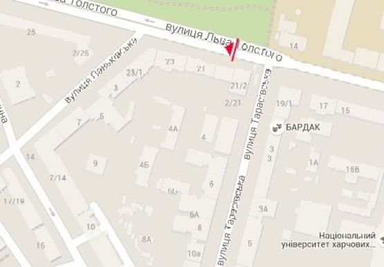 Схема рекламної площини за адресою Льва Толстого  ул., 21, на разделителе (BackLit)