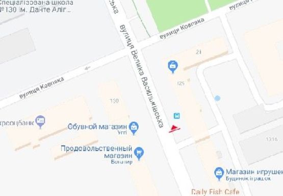 Схема рекламной плоскости по адресу Большая Васильковская ул., 129/21